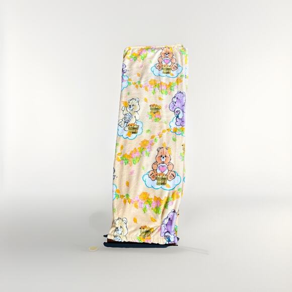 CARE BEARS XL TWIN HALLOWEEN FALL LEAVES THROW BLANKET 60x90 Yellow VTG Retro 🎃 - Picture 12 of 16